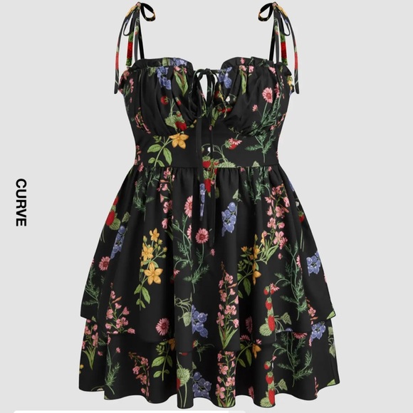 Cider | Dresses | Cider Floral Ruffle Mini Dress | Poshmark